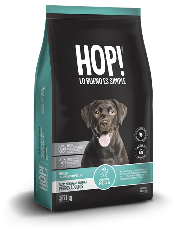 Hop! Perro Adulto Raza Med y Grande x 21 Kg.