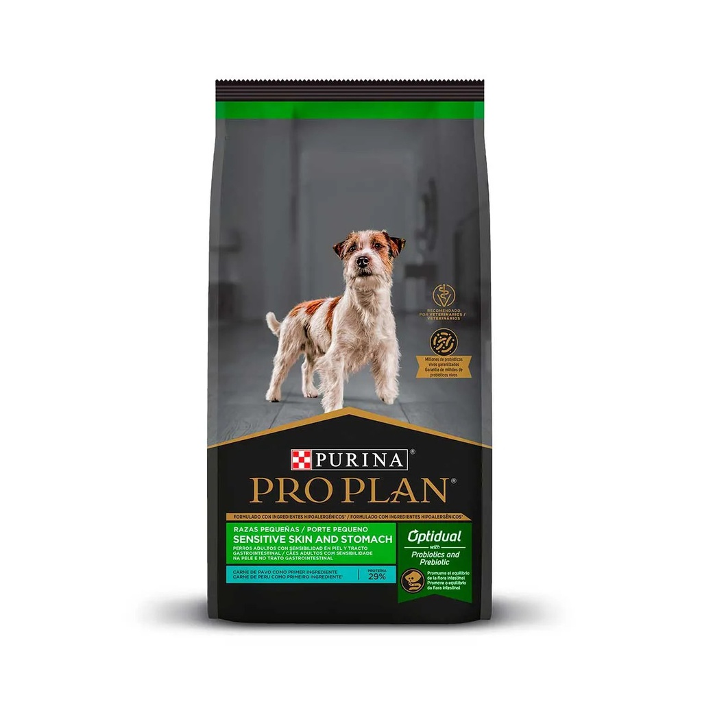 PRO PLAN SENSITIVE SKIN &amp; STOMACH RAZA PERRO PEQUEÑA - DOG X 7,5 KG