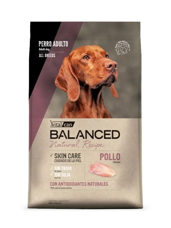 Balanced Natural Recipe Perro Adulto Pollo x 15 Kg.