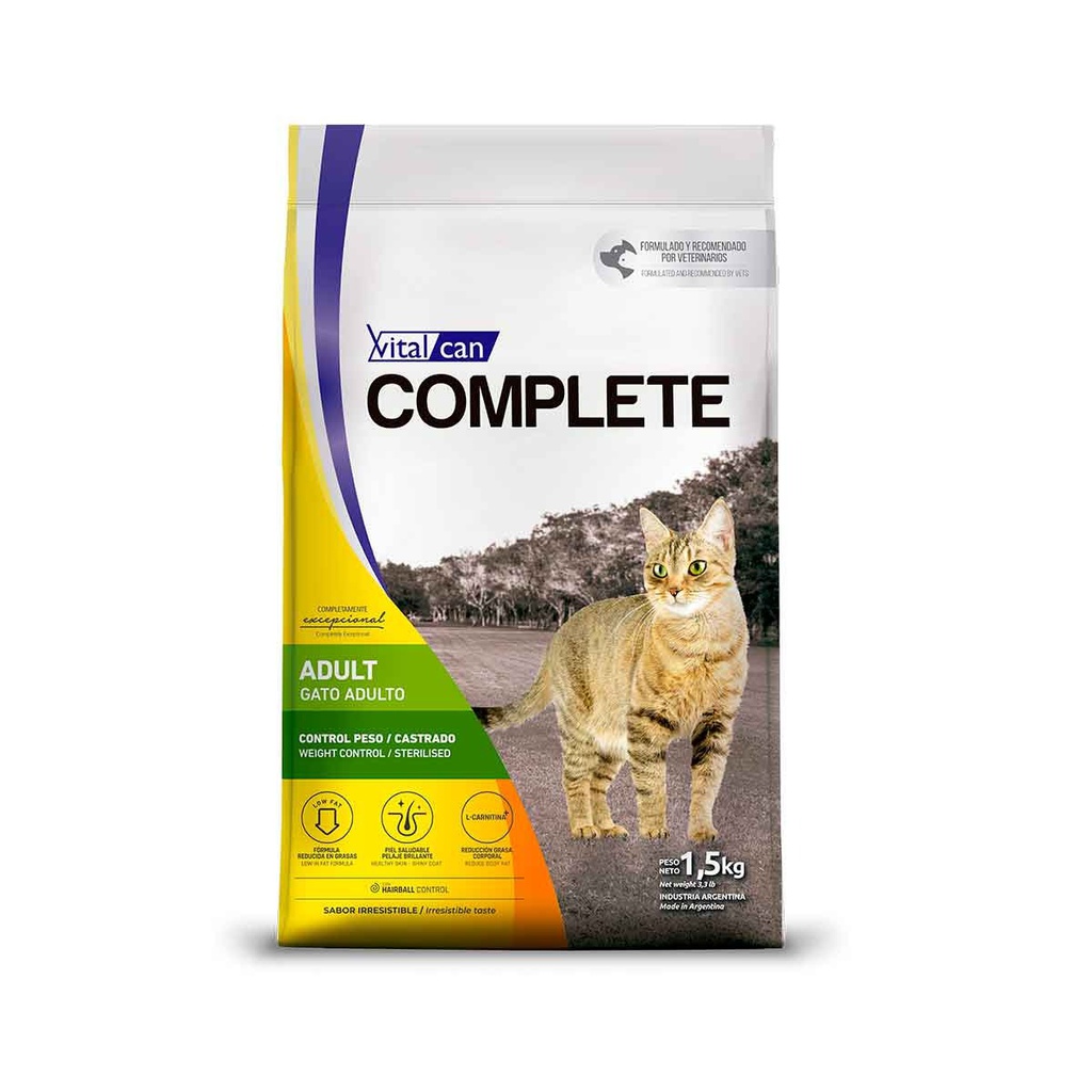 Complete Gato Control Peso/Castrado 1.5 Kg