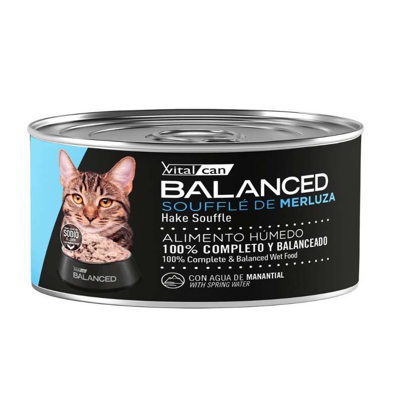 Balanced Souffle de Merluza Gato Adulto 85g x 12u  