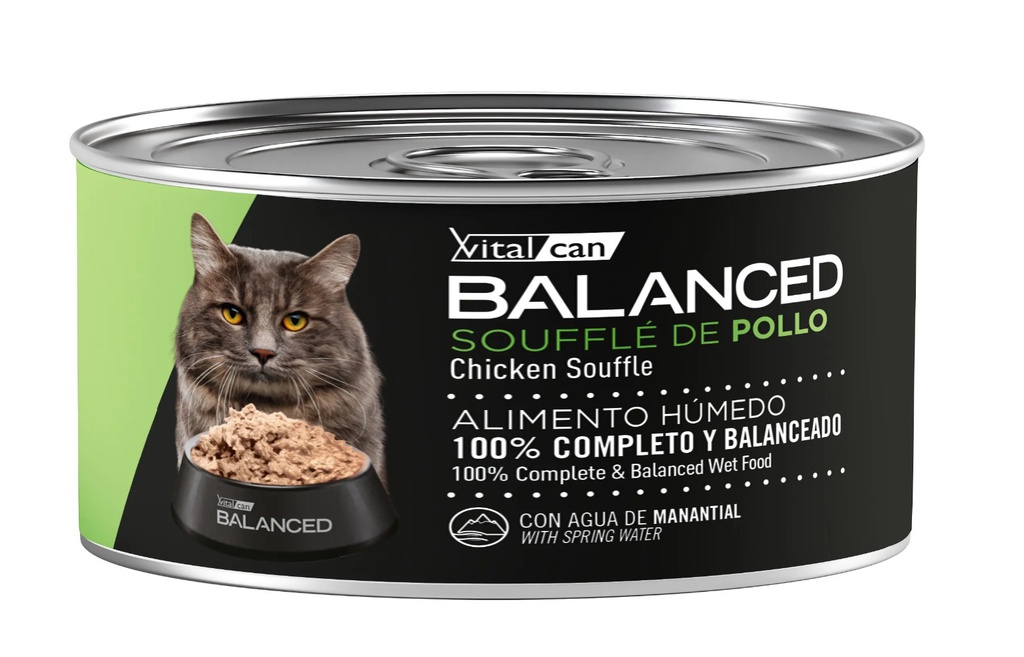 Balanced Souffle de Pollo Gato Adulto Castrado 85g x 12u
