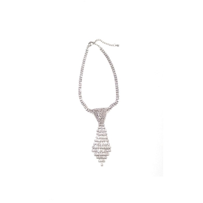 COLLAR CORBATA STRASS L LARGE MISTER HUESO