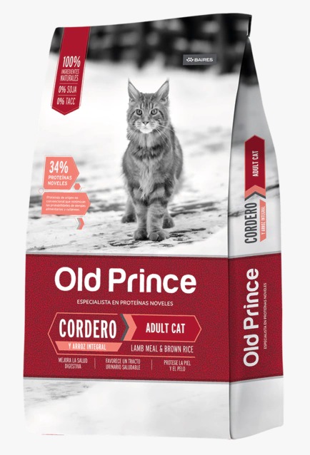 Old Prince Cordero y Arroz Gatos Adultos x 7,5kg