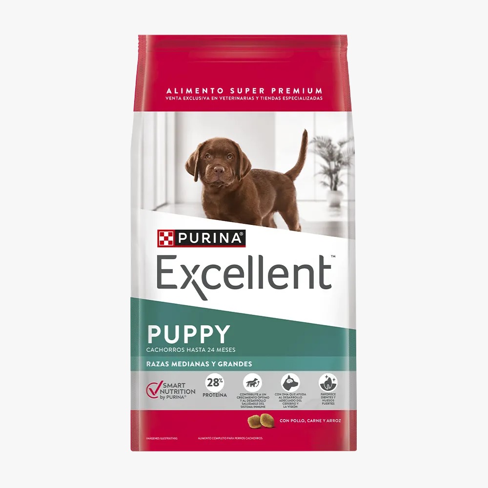 Purina Excellent Puppy Medianos y Grandes Pollo y Arroz x 15kg