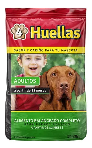 4 HUELLAS PERRO ADULTO x 20 Kg