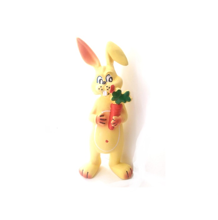 JUGUETE CONEJO CON ZANAHORIA LATEX - PER-ROS