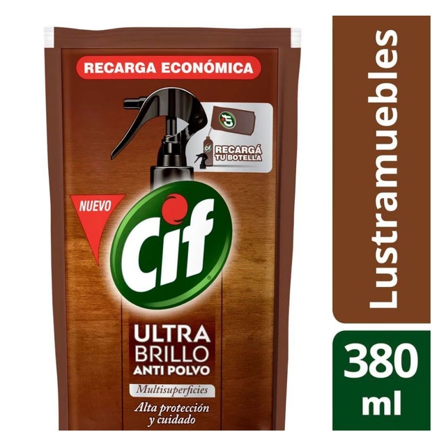 CIF ULTRA BRILLO X 380ML SACHET ANTI POLVILLO