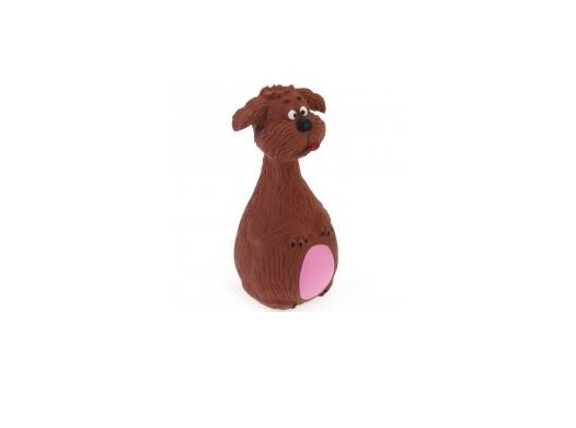 PERRO MARRON LATEX - MISTER HUESO