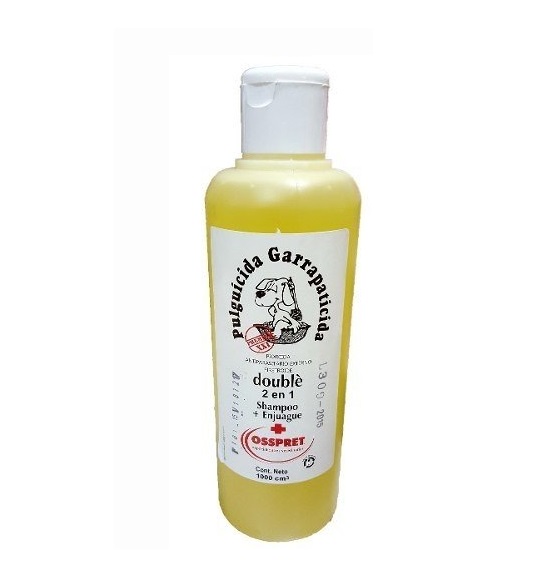 SHAMPOO DOUBLE 2 EN 1 PULG/ GARRAP/ PIOJ. 1000 CM3. OSSPRET