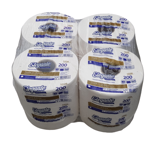 TOALLAS EN ROLLO ELEGANTE 4x20x200 PREMIUM <>