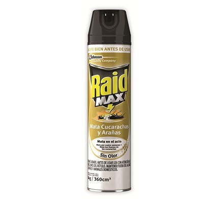 Raid Max Mata Cucarachas y Arañas Sin Olor
