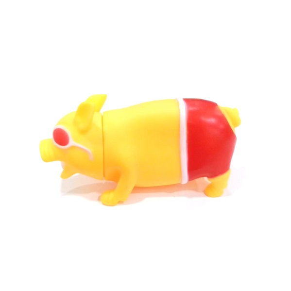 JUGUETE LATEX CERDO C/ANTEOJOS 21CM - PER-ROS