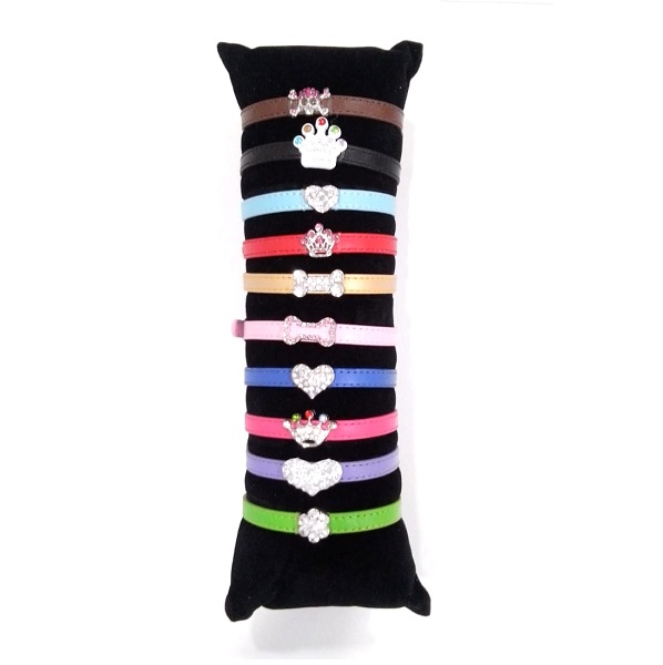 COLLAR SIMIL CUERO CON APLICACIONES STASS X10 - PER-ROS