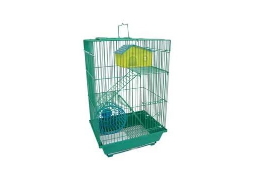 HAMSTERA 2 PISOS CON RUEDA C/BEBEDERO - IMPORTADO