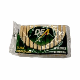[BROCHEUNIT] BROCHE DE MADERA DEA 1 X 12 UNIDADES <>