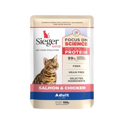 [25-04-08-03] Sieger Katze Adult WET Salmon y Pollo x 100gr