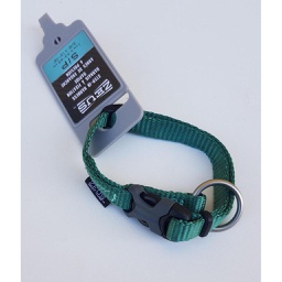 [23991] collar small verde 1cm x 22-30cm