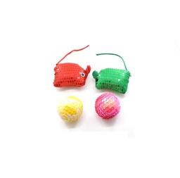 [150177] SET P/GATOS 2 C/U RATONES Y PELOTAS BRILLANTES - PER-ROS