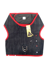 [370001] PRETAL JEAN AZUL CON VIVOS ROJOS XL - GOOD CANINA